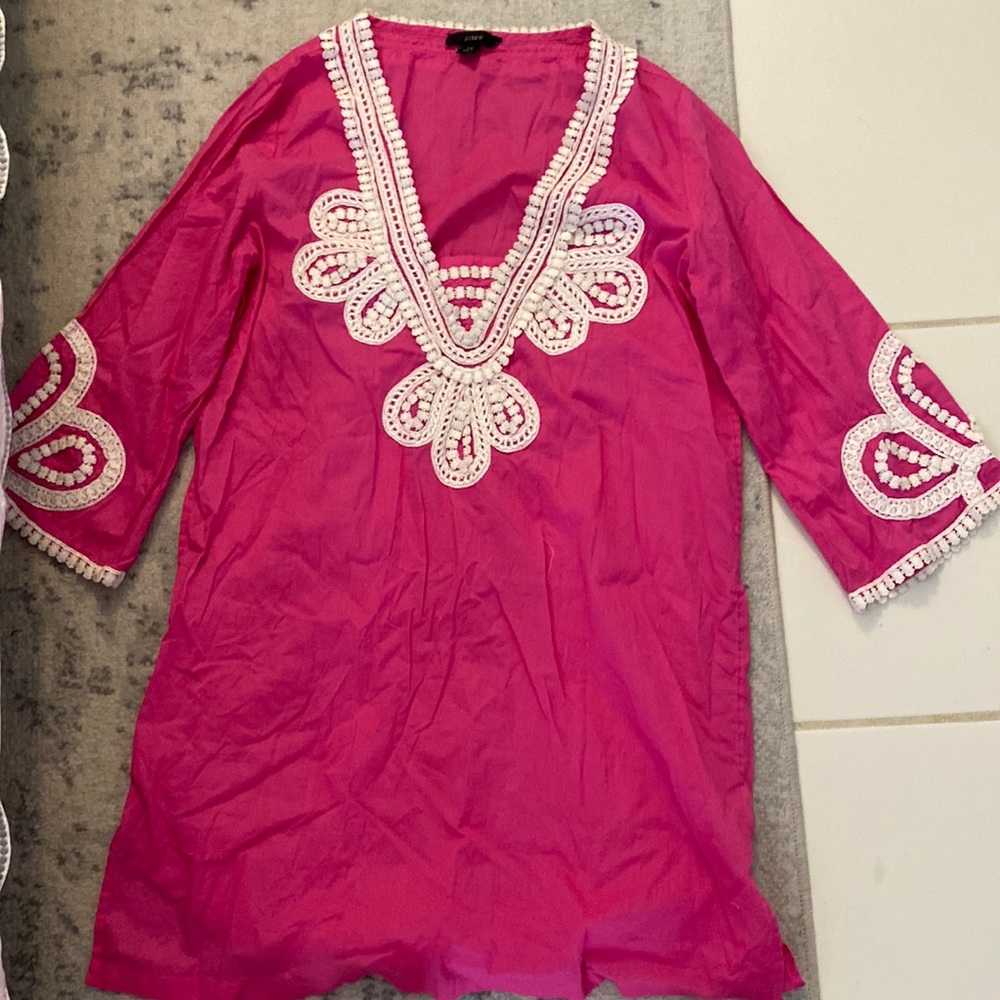 Gorgeous J Crew Cover up in bright pink